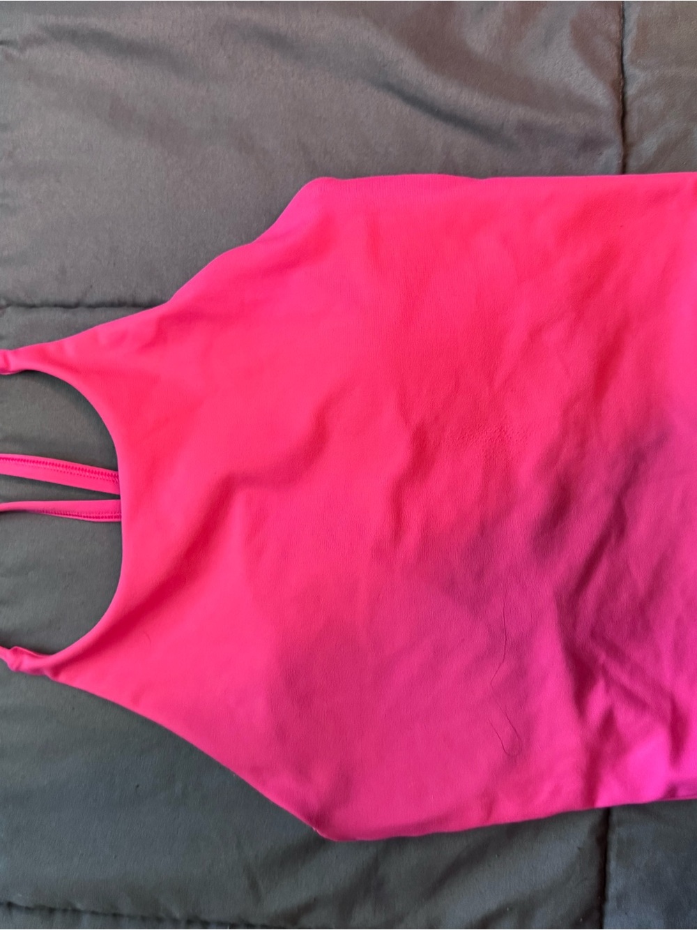 Women's Bright Pink Double-Strap Tank Top